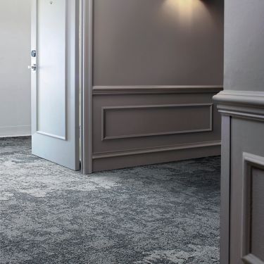 Interface B601, B602 and B603 carpet tile in upscale hotel corridor